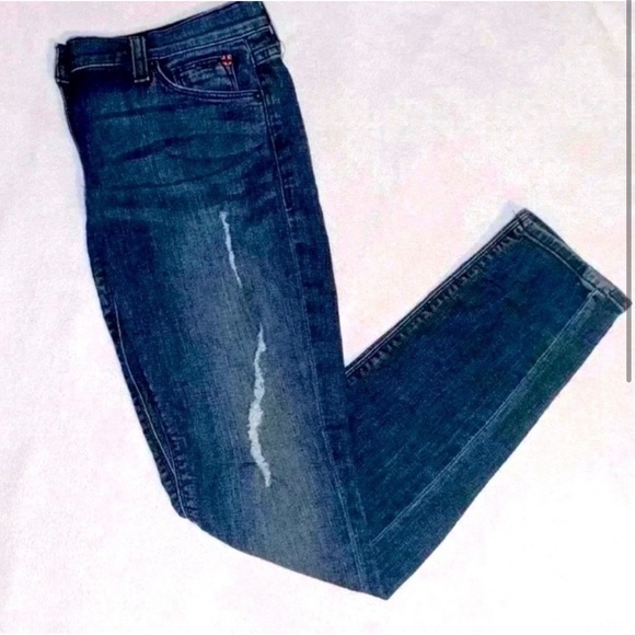 Hudson Jeans Denim - Hudson Ripped Jeans in a Medium Dark Wash